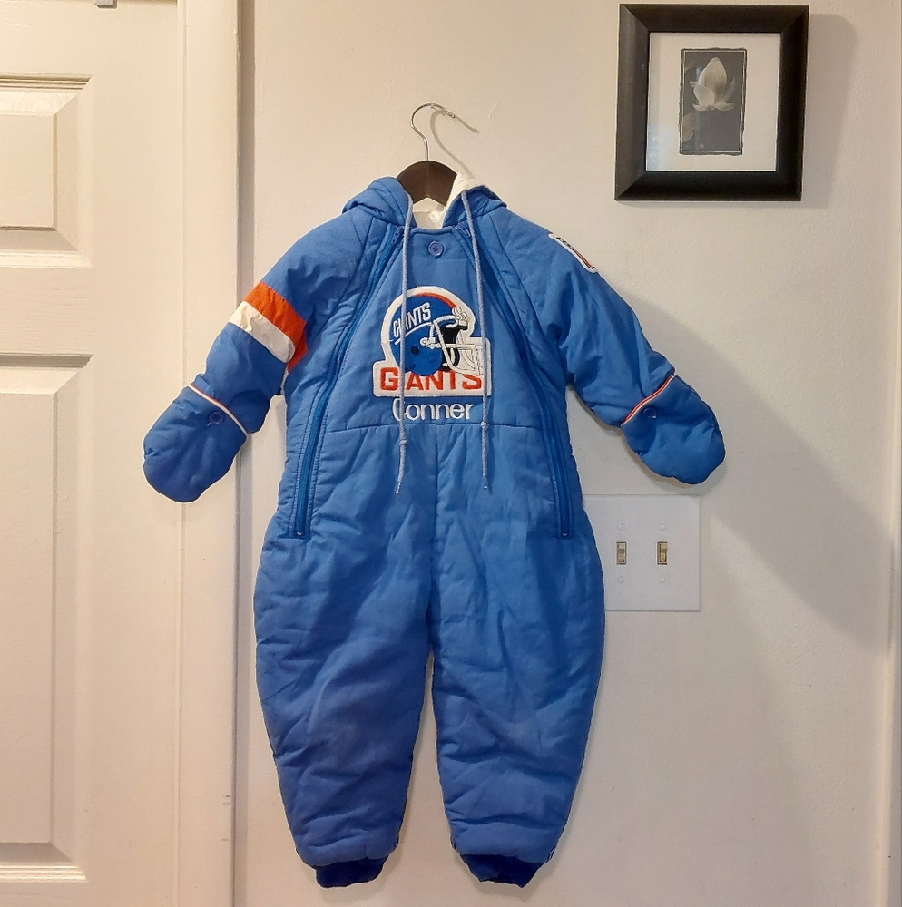 NFL Giants Blue and Orange Kids One Piece Size 24 Months